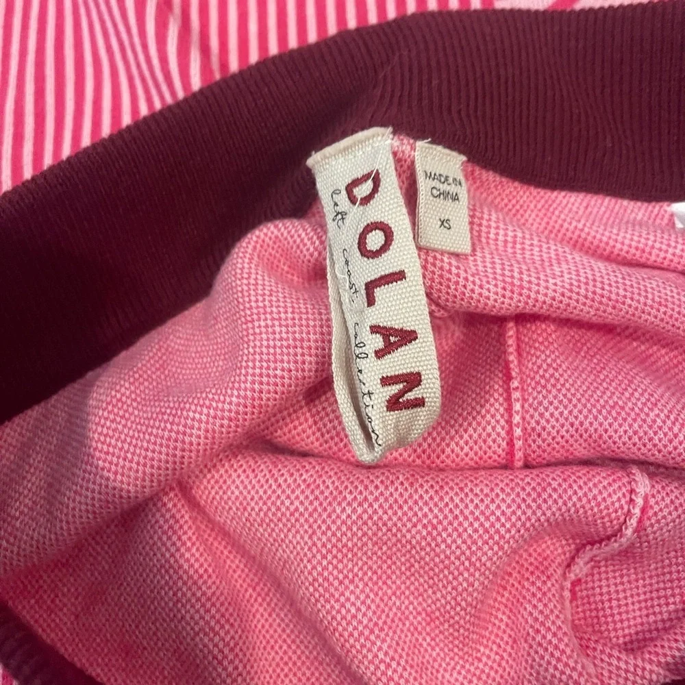 nwt dolan Pink & cranberry stripe  Houndstooth sweater lounge Set xs